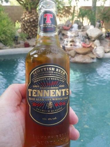 All-the-way-from-Scotland.-Thanks-Andy-for-the-Tennents.-Beer-aged-with-Whisky-Oak.-Enjoyed-yours-and-Mauros-visit-safe-travels-back-home-to-Scotland-and-Italy.